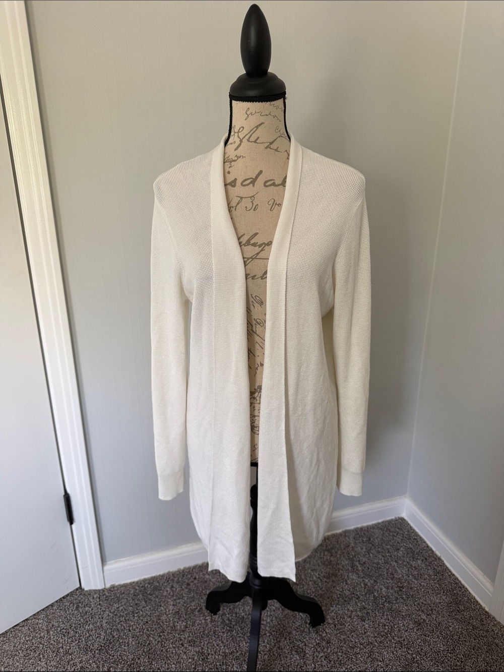 Cyrus Women’s Open-Front White Sweater Cardigan XL